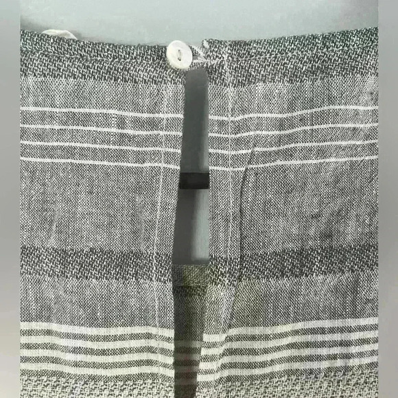 Artisan Ny Striped Linen Blend Sleeveless Dress Sz 6 Grey - Picture 3 of 7